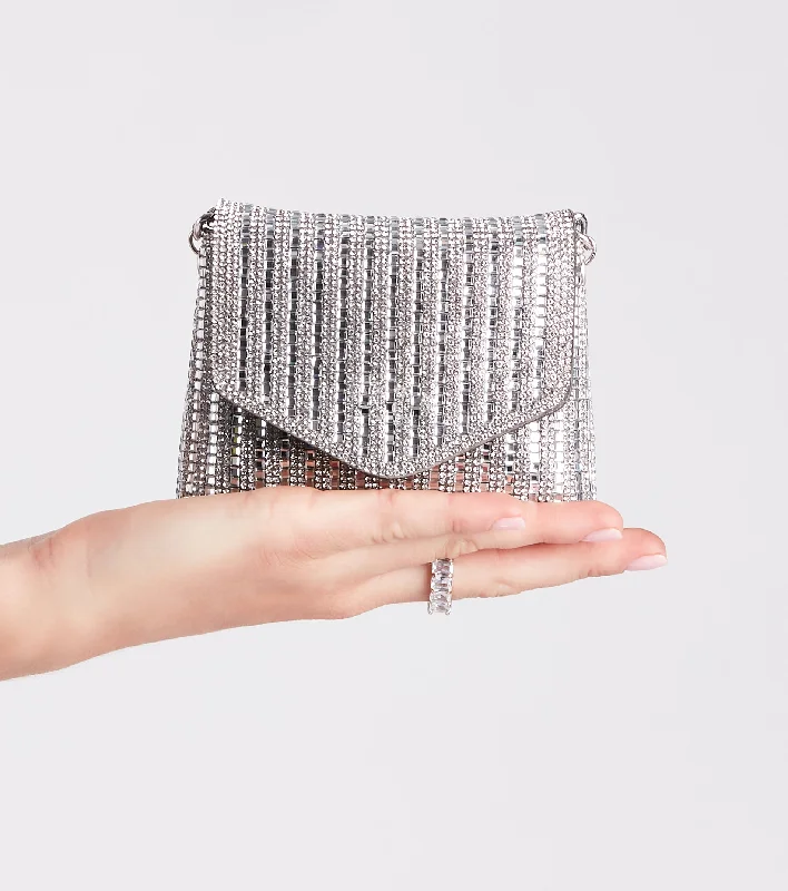 Designer-Inspired Bags At Budget-Friendly Prices Glam VIP Rhinestone Mini Crossbody Bag