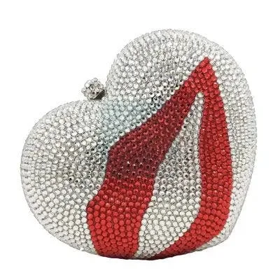 Heart and Kiss Crystal Clutch (variety)