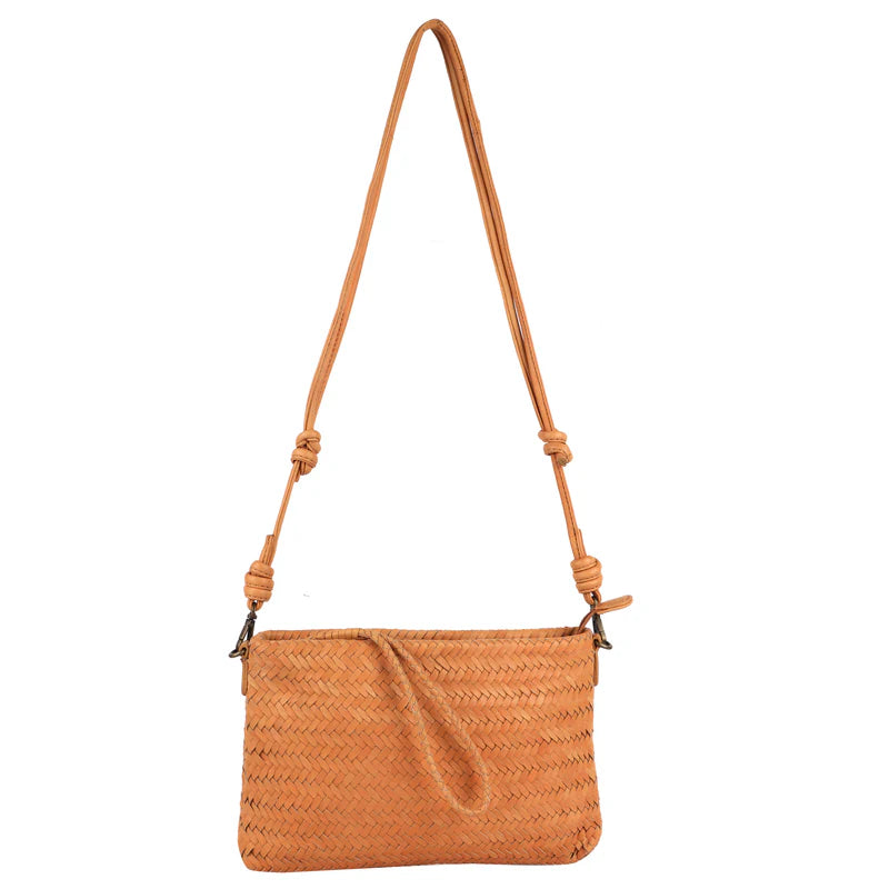 Hudson Crossbody/Wristlet Bag in tan by Latico