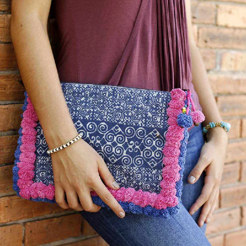 Oasis Batik PomPom iPad Clutch - Thailand