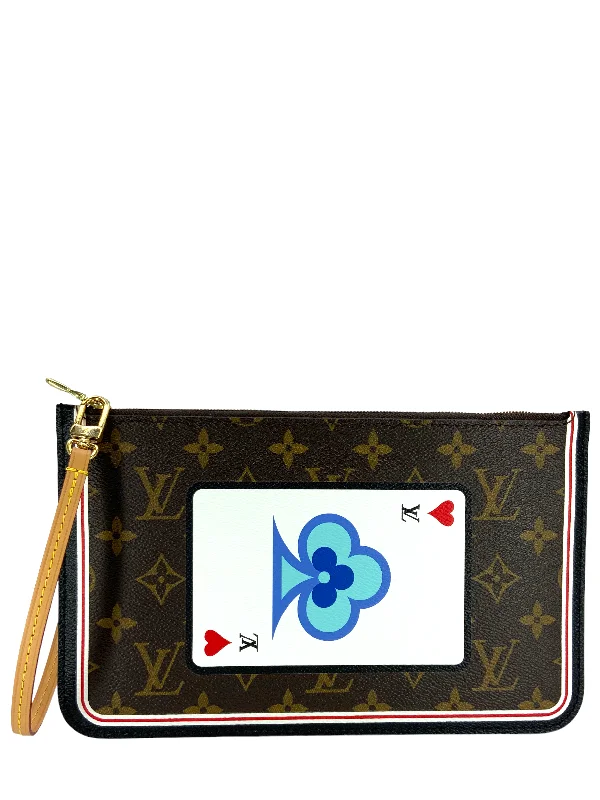 LOUIS VUITTON Poker Cards Game On Neverfull MM Pochette Wristlet NEW