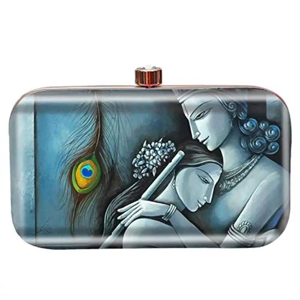 Festive Holiday Gift Bags MaFs Women's Printed Bridal, Casual Sling Box Clutch (Multicolour)