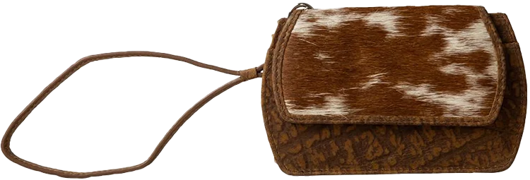 Myra Wallet Shorthorn Hairon Wristlet