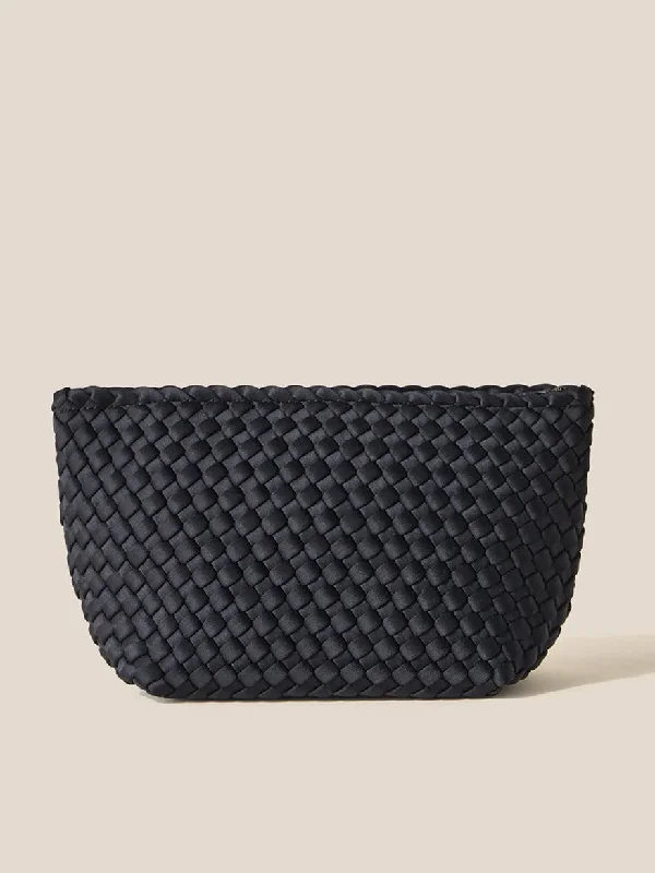 Inspired Bags For Modern Sophistication Naghedi Portofino Cosmetic Clutch in Solid Onyx