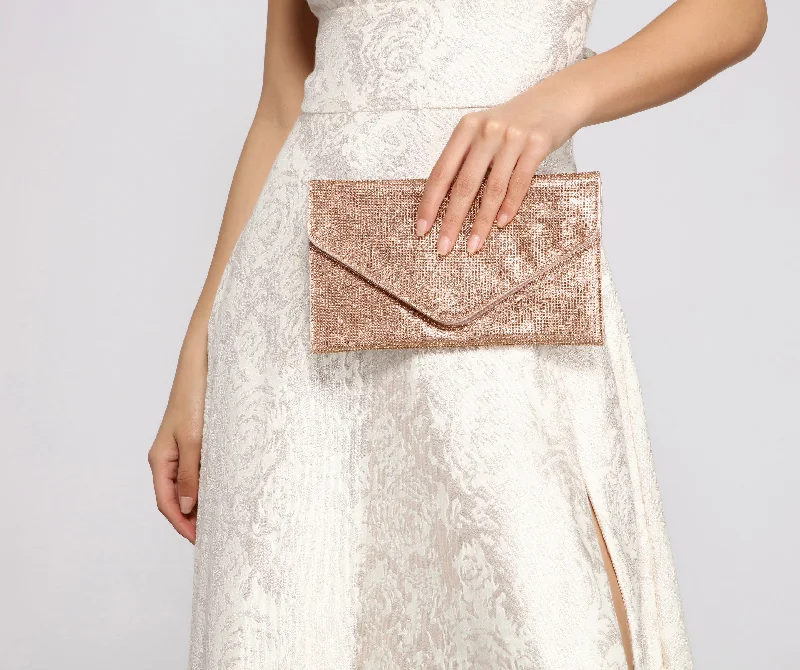 Luxury Bags On Sale Rise And Glow Rhinestone Envelope Clutch
