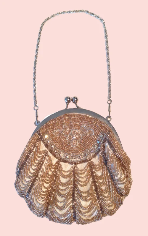 Clearance-Priced Bags Rose Gold Beaded - Clutch