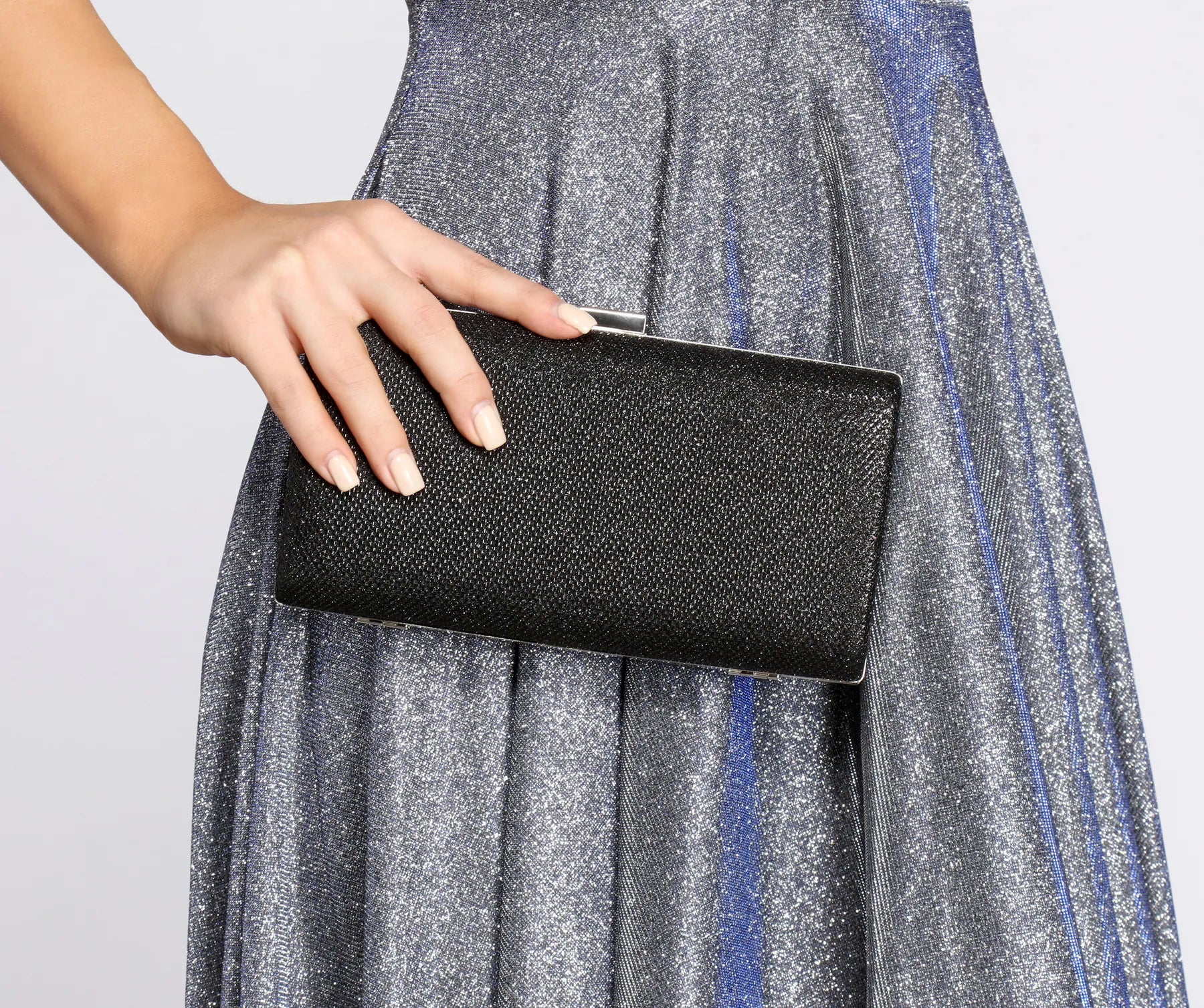 Minimalist Leather Bag For Modern Aesthetics Set For The Soiree Glitter Box Clutch