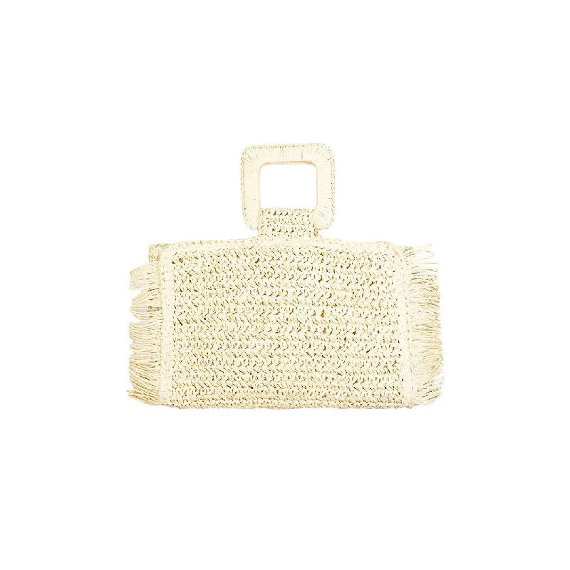 Straw Fringe Shoulder Bag