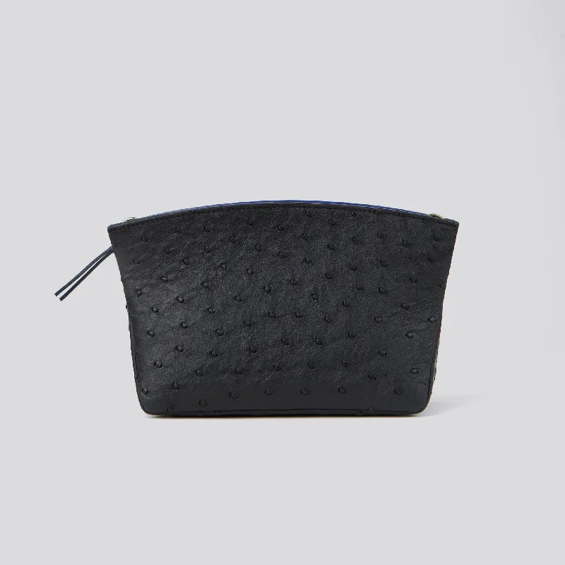 TAYLOR MINI CLUTCH BLACK OSTRICH