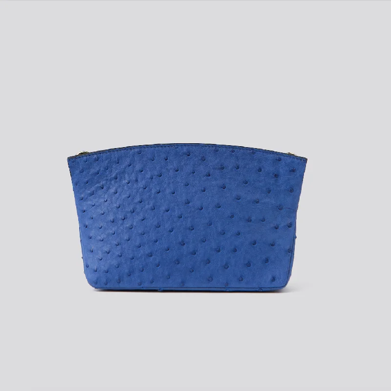 TAYLOR MINI CLUTCH BLUE OSTRICH