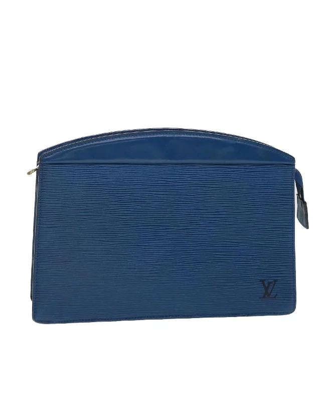 Epi Trousse Crete Clutch Bag - Blue - Long Wallet