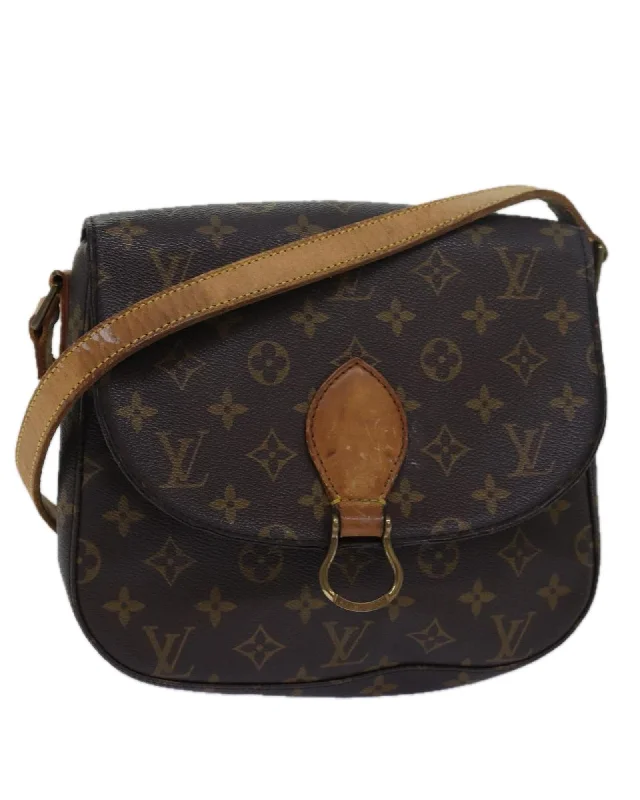 Monogram Canvas Shoulder Bag with Adjustable Strap