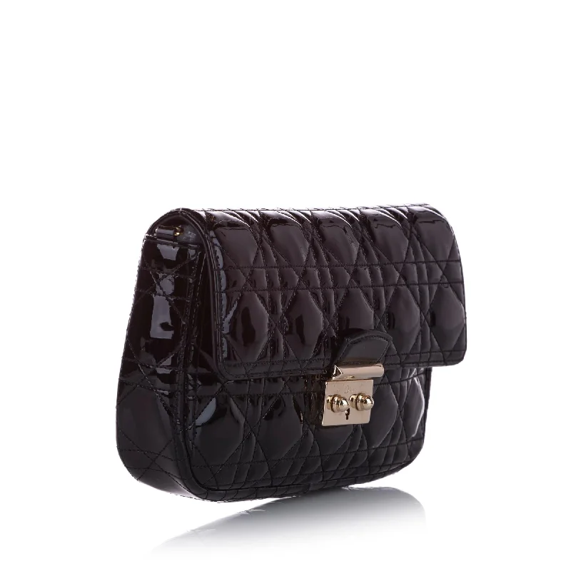 Bags With Seasonal Sales Dior Cannage Miss Dior Promenade Patent Leather Crossbody Bag (SHG-28451)