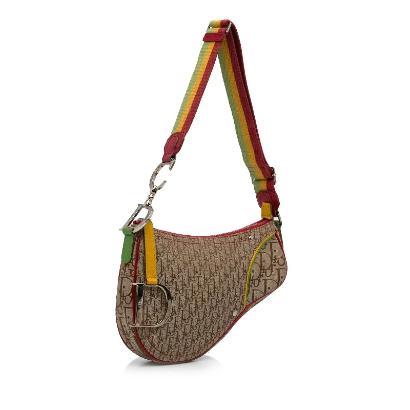 Trendy And Discounted Designer Handbags Dior Oblique Rasta Saddle Crossbody Bag (SHG-pMyYBN)