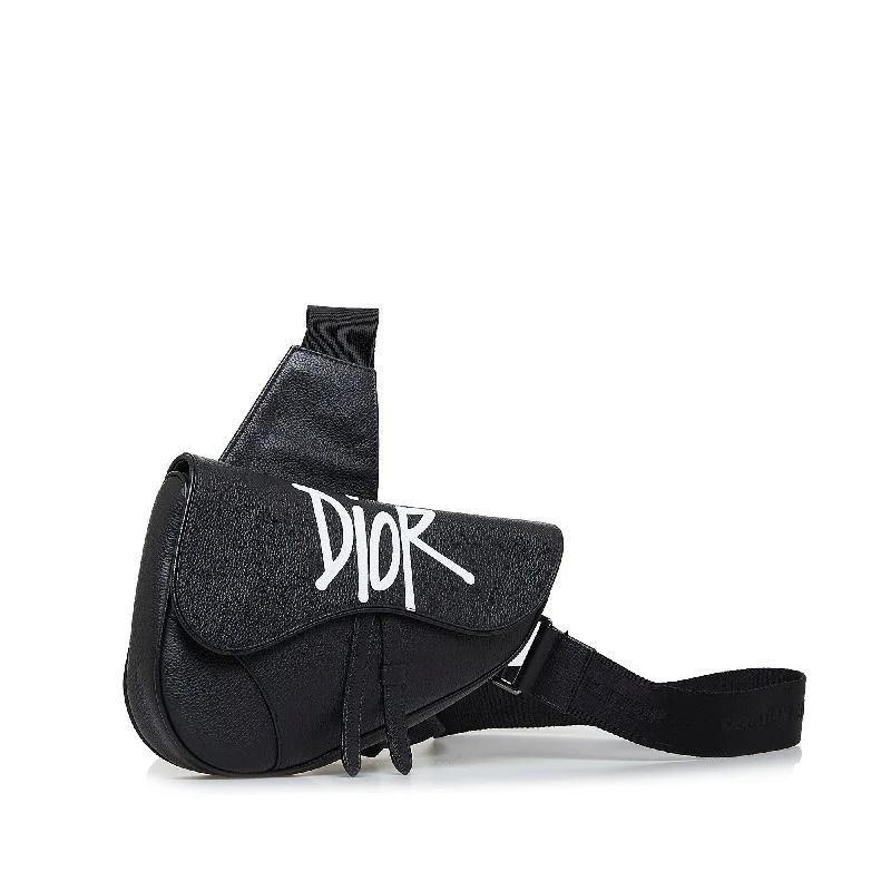 Luxury Seekers DIOR x Stussy Logo Saddle Crossbody Bag