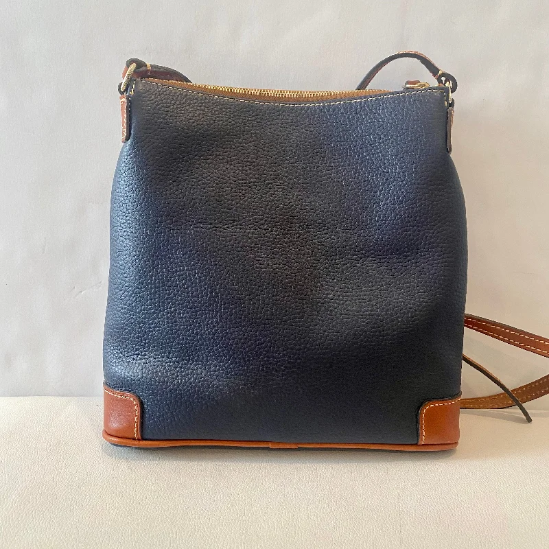 Chic And Clearance-Priced Tote Bags DOONEY & BOURKE Pebble Grain Leather Convertible Crossbody Navy
