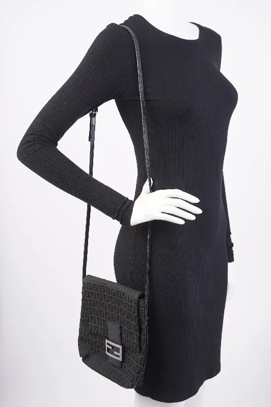 Spacious Bags With Holiday Promotions Fendi Zucchino Crossbody Bag Zucca Print / Black Canvas