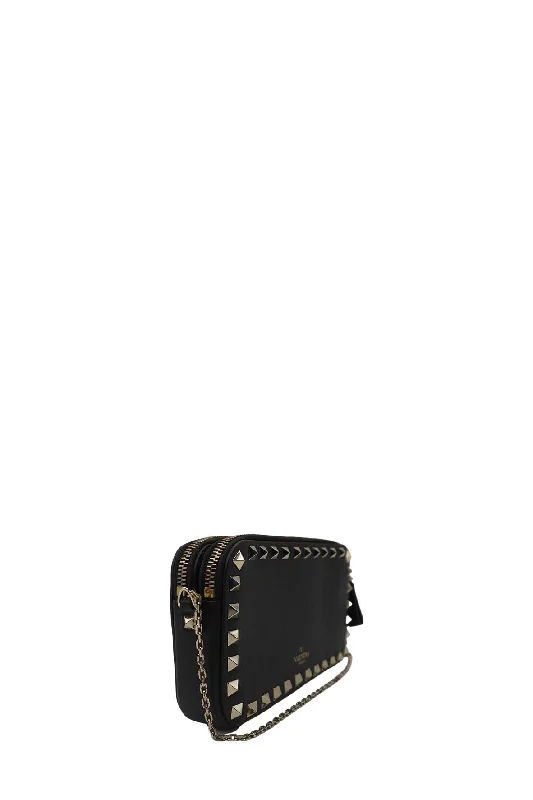 Bags With Seasonal Sales Garavani Rockstud Chain Camera Crossbody Bag Black