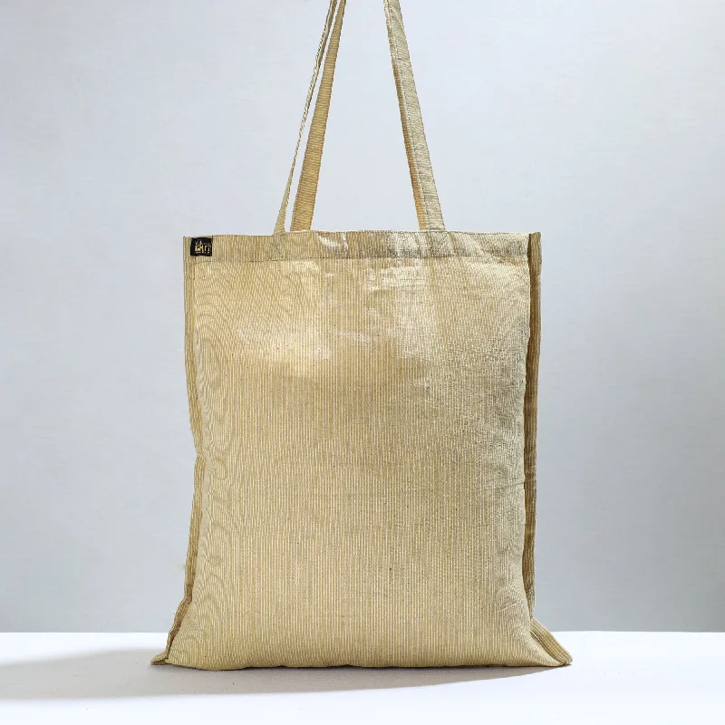 Beige - Jhiri Pure Handloom Cotton Jhola Bag 10