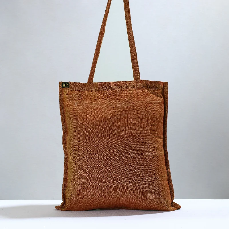 Brown - Jhiri Pure Handloom Cotton Jhola Bag 13