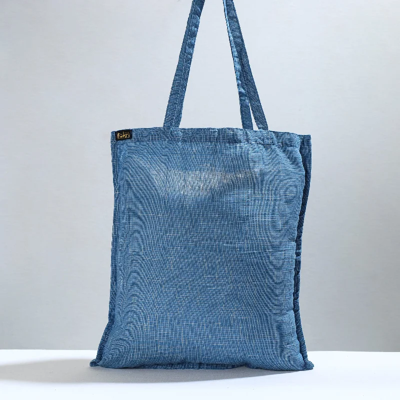 Blue - Jhiri Pure Handloom Cotton Jhola Bag 26