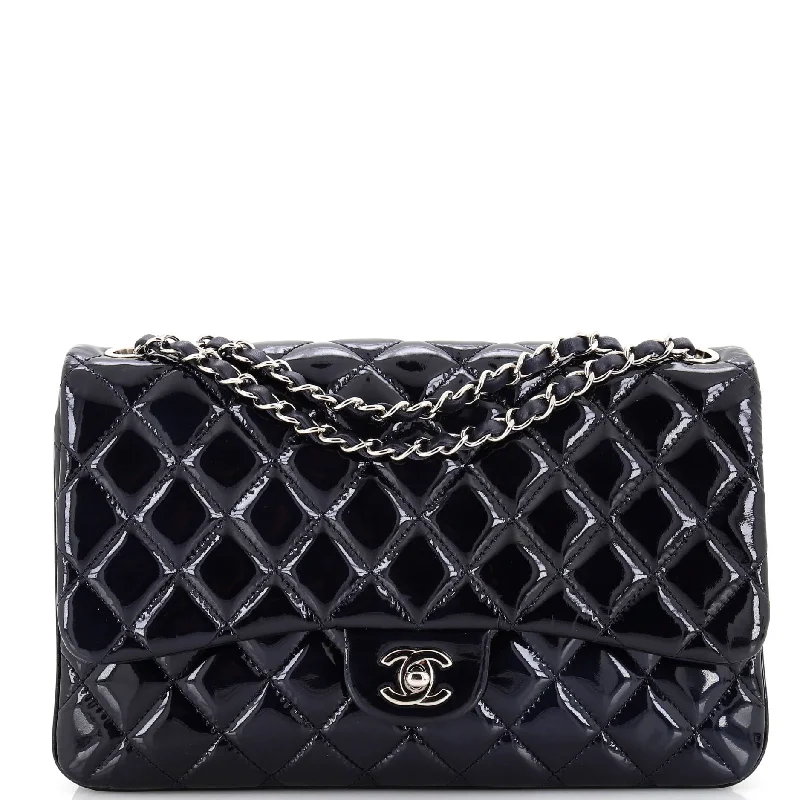 Lightweight Bags For Senior Travelers 3 Flap Bag Quilted Patent Jumbo