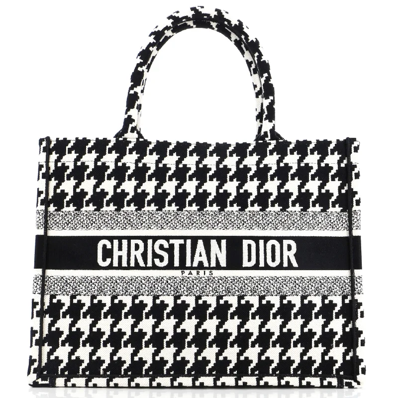 Sporty Fashion Offers Book Tote Houndstooth Canvas Medium