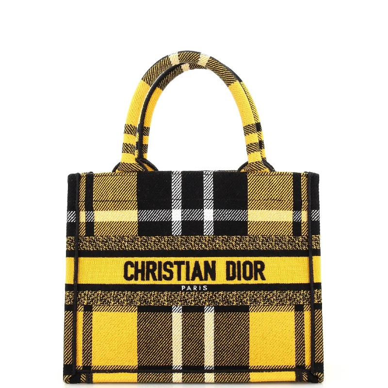 Cozy Comfort Style Sale Book Tote Tartan Check Canvas Small
