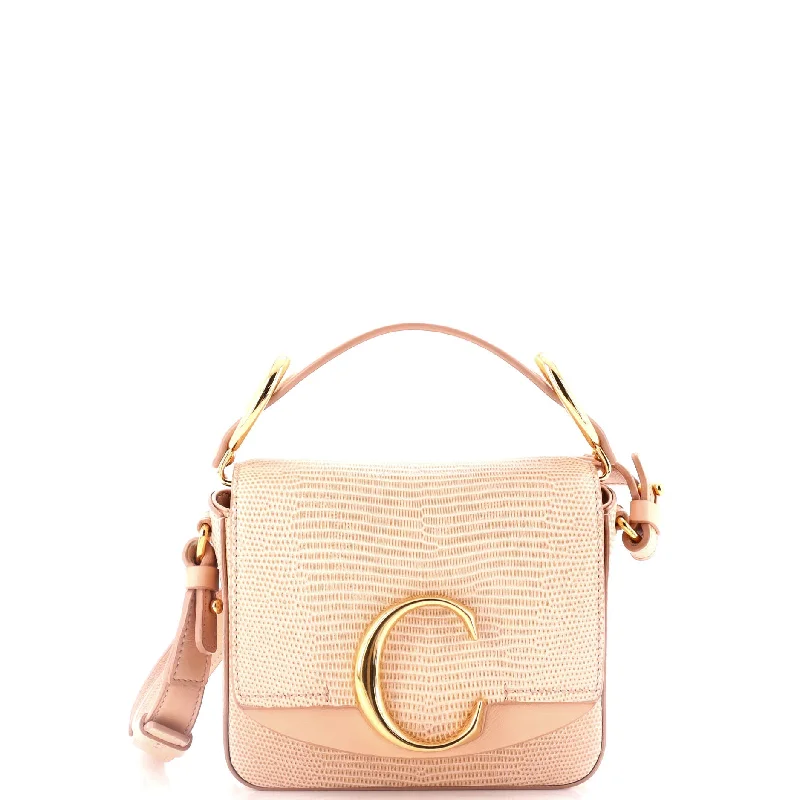 Cyber Monday Discounts On Bags C Flap Bag Lizard Embossed Leather Mini