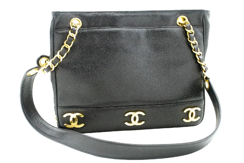 Chanel Triple Coco  Leather Shoulder Bag (Pre-Owned)