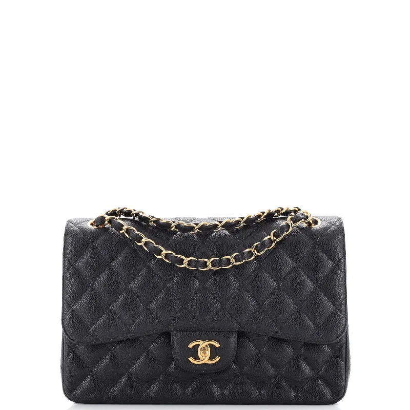 Cyber Monday Discounts On Bags Classic Double Flap Bag Quilted Caviar Jumbo