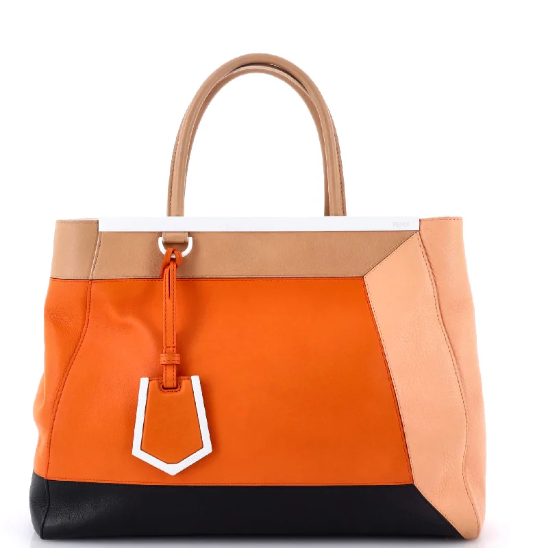 Fashion Sale Color Block 2Jours Bag Leather Medium