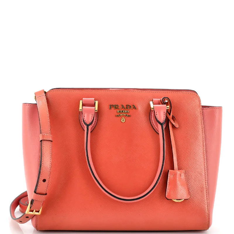 Stylish Bags For Fashion Bloggers With Promotions Convertible Open Tote Saffiano with Soft Calf Small