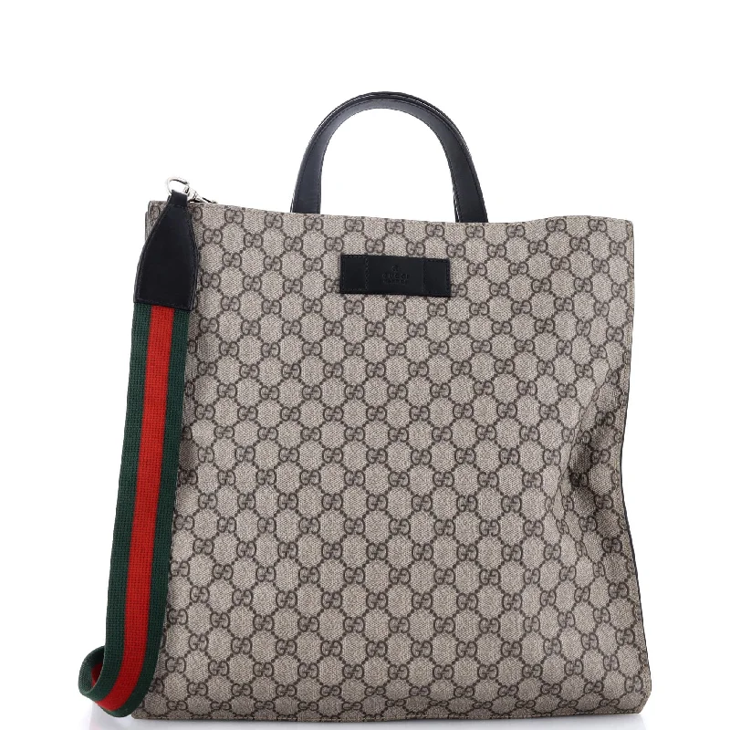 Stylish Bags For Fashion Bloggers Convertible Soft Open Tote GG Coated Canvas Tall