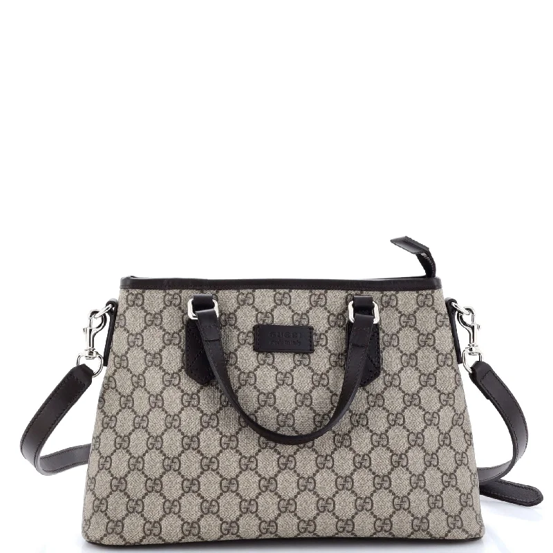 You'll Love Us Because Convertible Zip Tote GG Coated Canvas Small