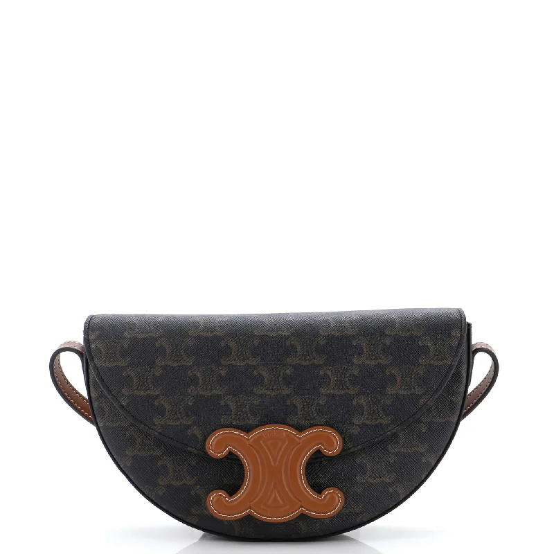 Durable And Cheap Bags Cuir Triomphe Besace Flap Bag Triomphe Coated Canvas