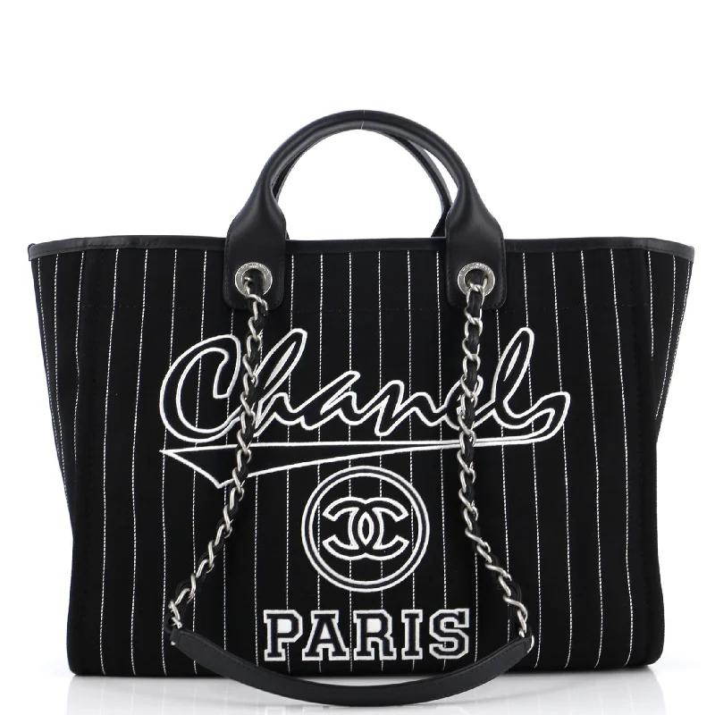 Bags For Free-Spirited And Artistic Styles Deauville Tote Pinstripe Cotton Medium