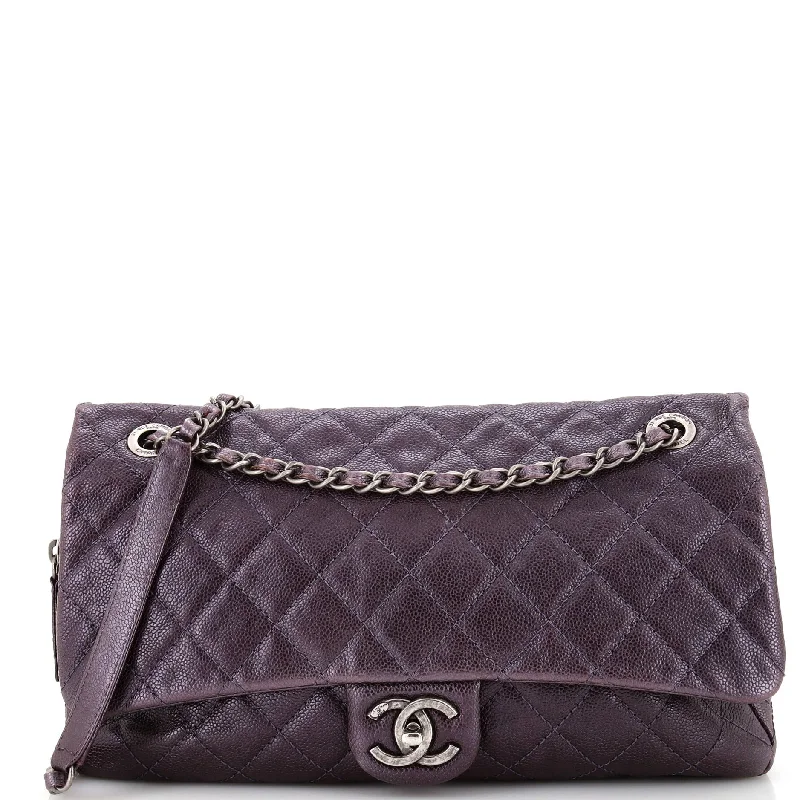 Vintage Style Deals Easy Flap Bag Quilted Caviar Jumbo