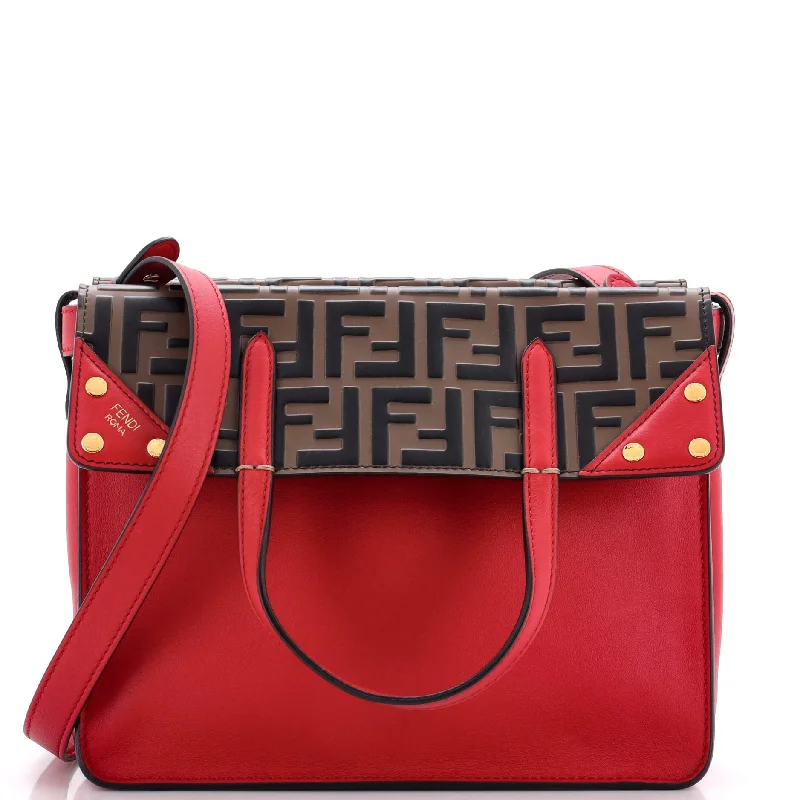 Inspired Bags For Timeless Elegance Flip Tote Leather with Zucca Embossed Detail Small