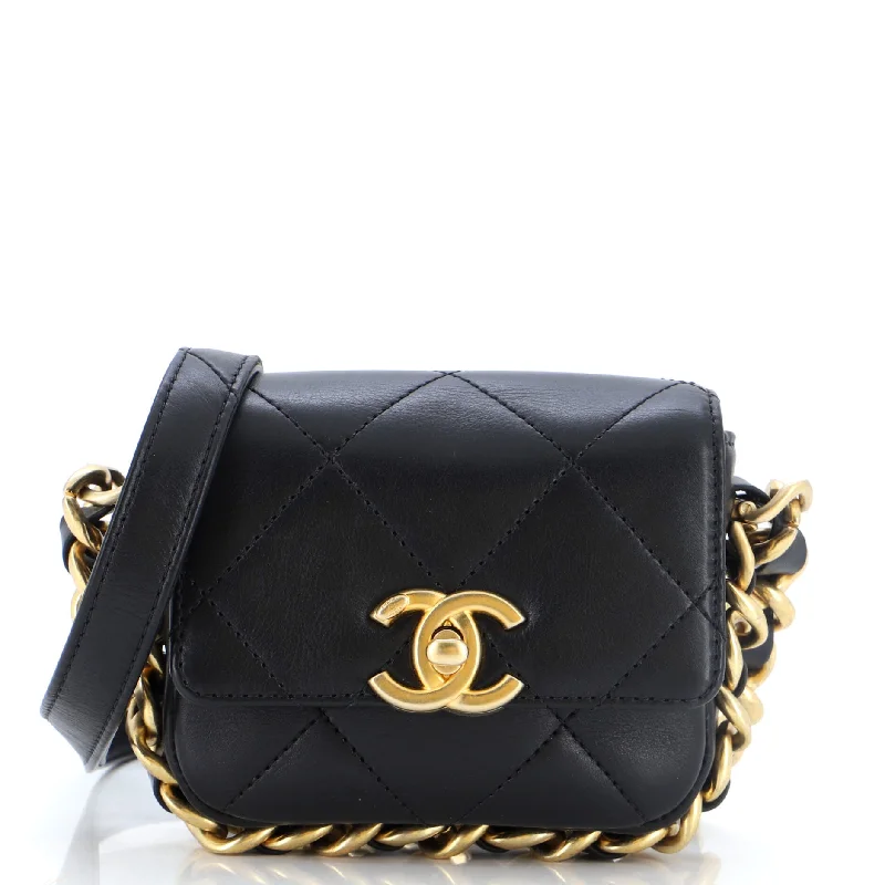 Spacious And Discounted Bags Framing Chain Flap Bag Quilted Calfskin Mini