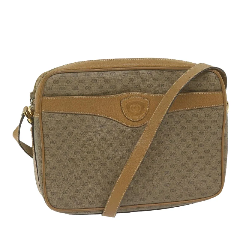 Gucci Micro Small Gg Canvas  Canvas Shoulder Bag (Pre-Owned)