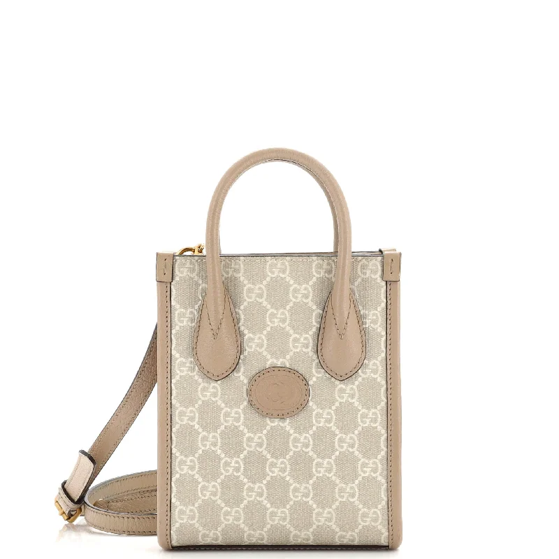 Unleash Your Fashion Interlocking G Patch Tote GG Coated Canvas Mini