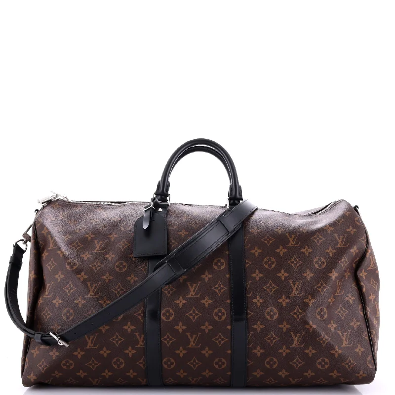 Elegant Bags For Formal Events And Luxury Occasions Keepall Bandouliere Bag Macassar Monogram Canvas 55