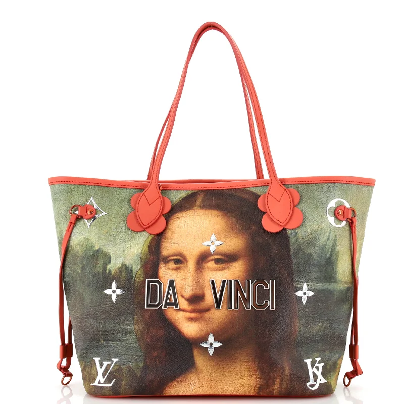Trendy Fashion Sale Neverfull NM Tote Limited Edition Jeff Koons Da Vinci Print Canvas MM