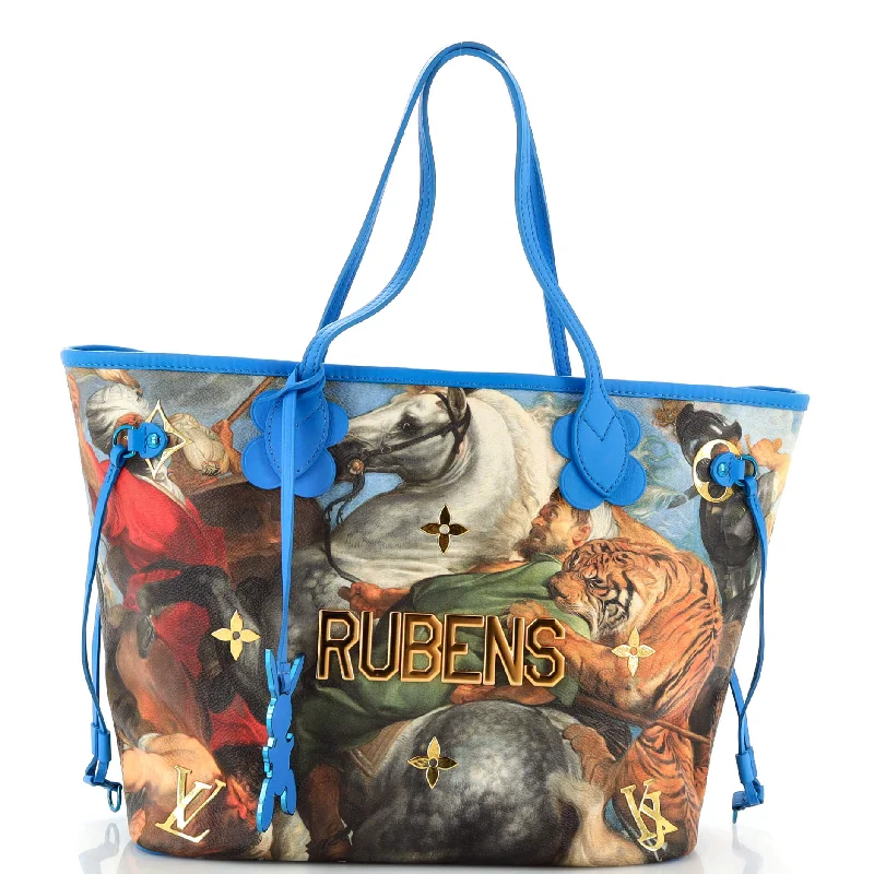 Best Sellers Neverfull NM Tote Limited Edition Jeff Koons Rubens Print Canvas MM