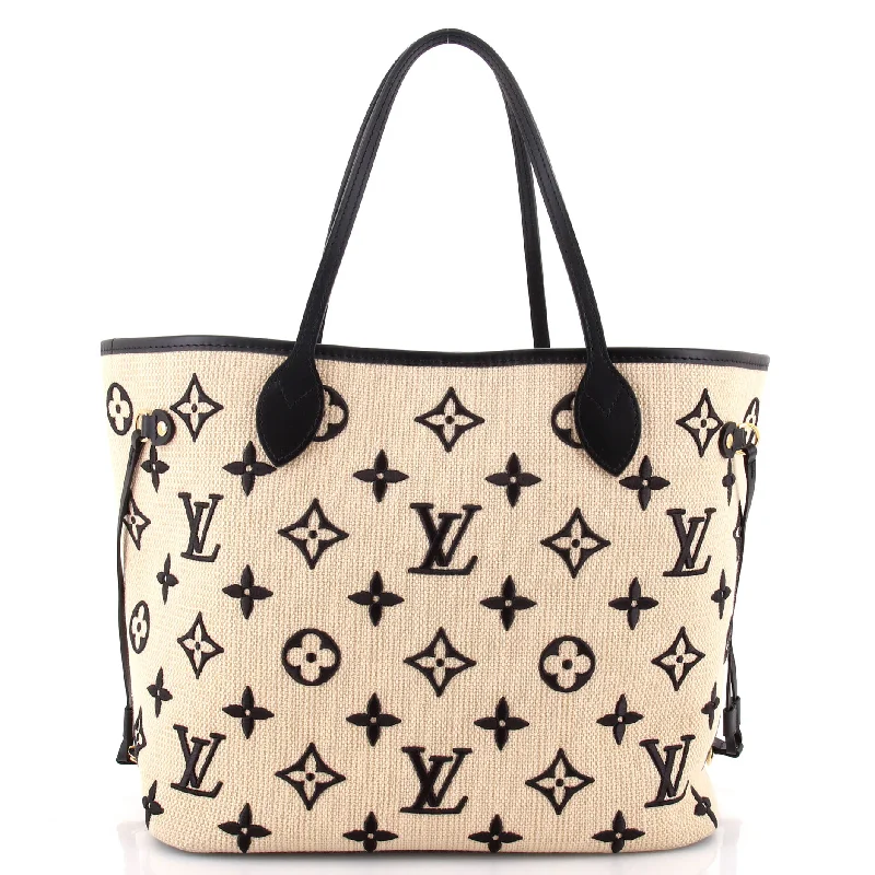 Latest Trends Neverfull NM Tote Monogram Giant Embroidered Cotton MM