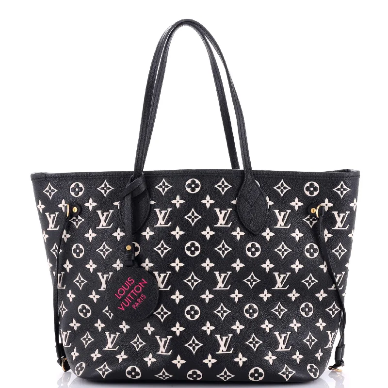 Everyday Bags For Work, School, Or Errands Neverfull NM Tote Spring in the City Monogram Empreinte Leather MM