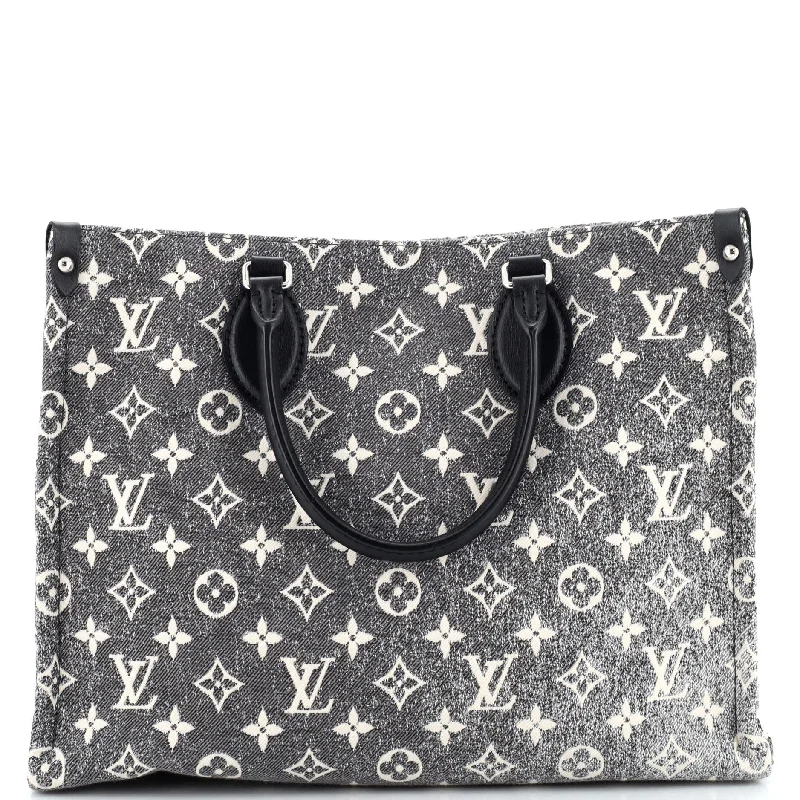Boutique Styles OnTheGo Tote Monogram Jacquard Denim MM