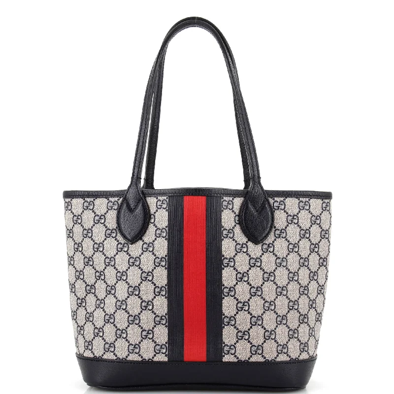 Elegant New Year Party Bags With Flash Sales Ophidia Open Shopping Tote GG Coated Canvas Small