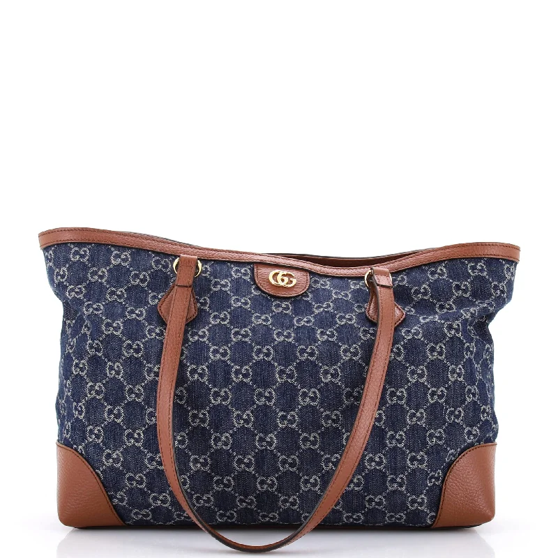 Huge Markdowns Ophidia Shopping Tote GG Denim Medium